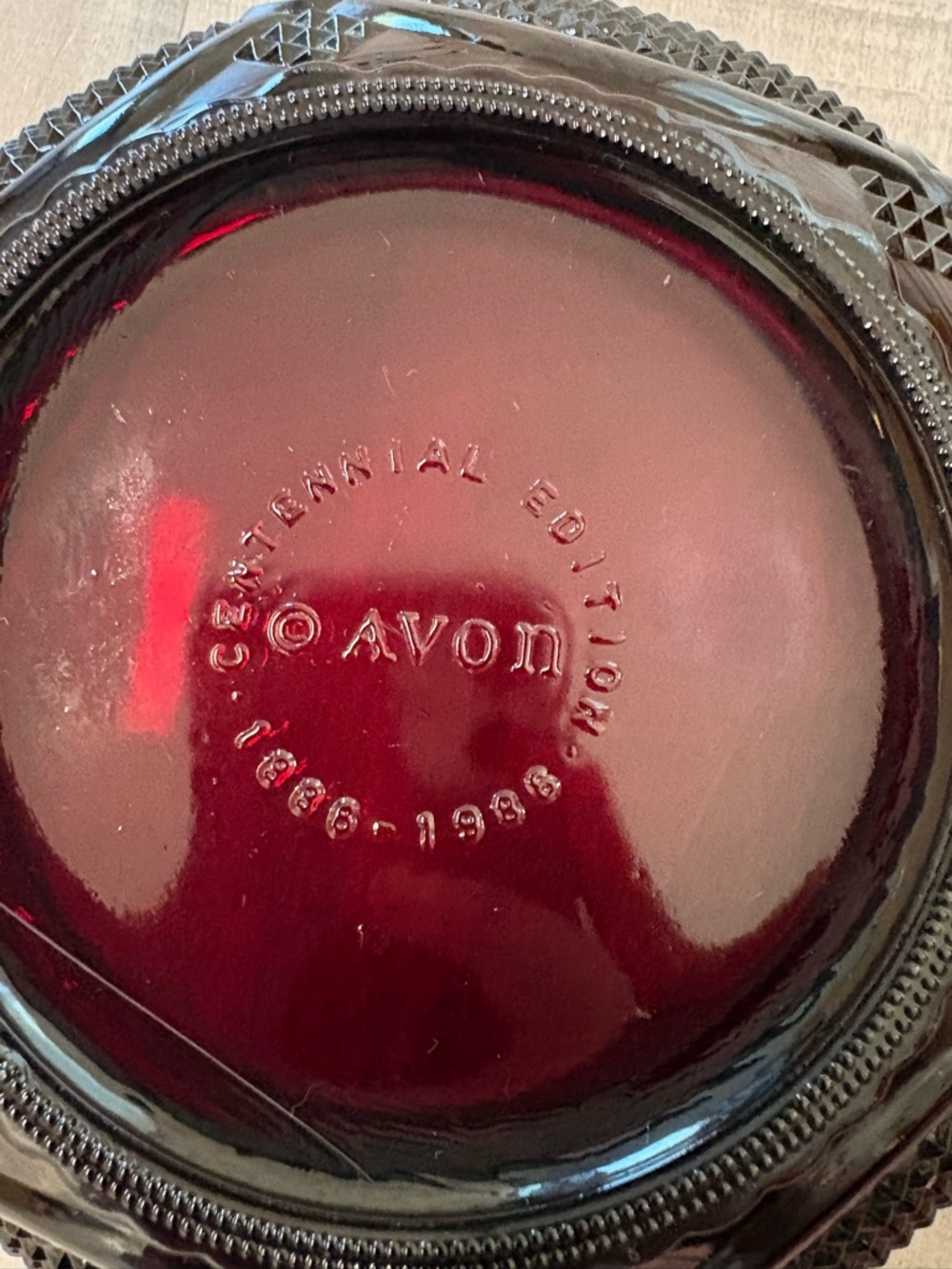 Avon 1876 Cape Cod Ruby Red Serving Bowl - Picture 6 of 7